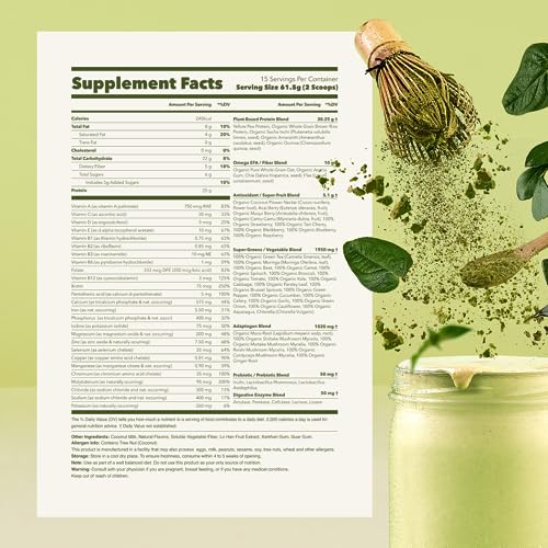 Ka’Chava All-In-One Nutrition Shake Blend, Matcha, 85+ Superfoods, Nutrients & Plant Ka'ChavaUS supplements