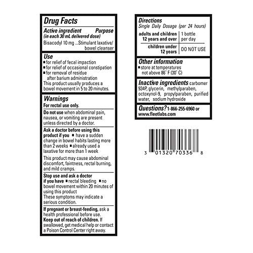Fleet Laxative Bisacodyl Enema for Adult Constipation, 1.25 Fl Oz FleetAu supplements