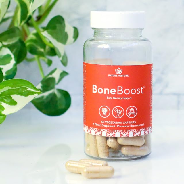 Nature Restore BoneBoost, Natural Bone Health Supplement, 60 Capsules, Manufactured in USA, Non GMO, Gluten Free Nature RestoreAu supplements