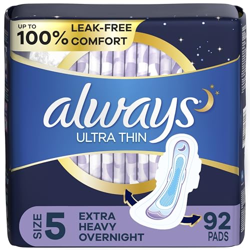 Always Ultra Thin Feminine Pads for Women, Size 5, Extra Heavy, Overnight Absorbency AlwaysAu supplements