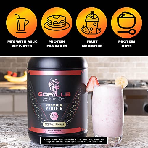 Gorilla Mode Premium Whey Protein - Chocolate / 25 Grams of Whey Protein Isolate Gorilla MindUS supplements