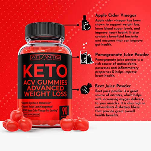 Keto ACV Gummies for Weight Loss - Supports Digestion, Advanced Weight Loss, Detox Atlantis NutritionUS supplements