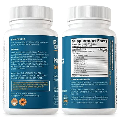 Dr. Tobias Probiotics 30 Billion, 10 Strains, 30 Billion CFU's, Targeted Release Probiotics Dr. TobiasUS supplements