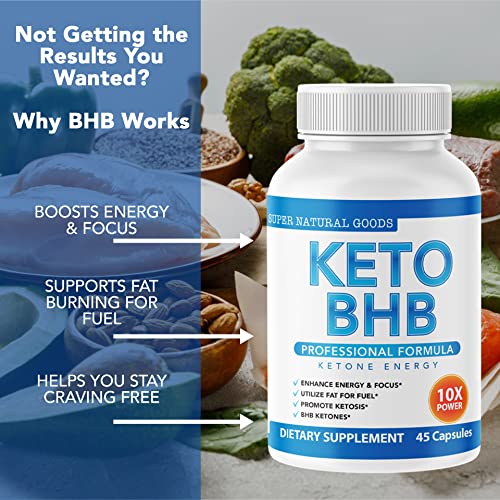 Keto BHB with Apple Cider Vinegar - Reach Ketosis Faster, Boost Energy, Suppress Craving Super Natural GoodsUS supplements