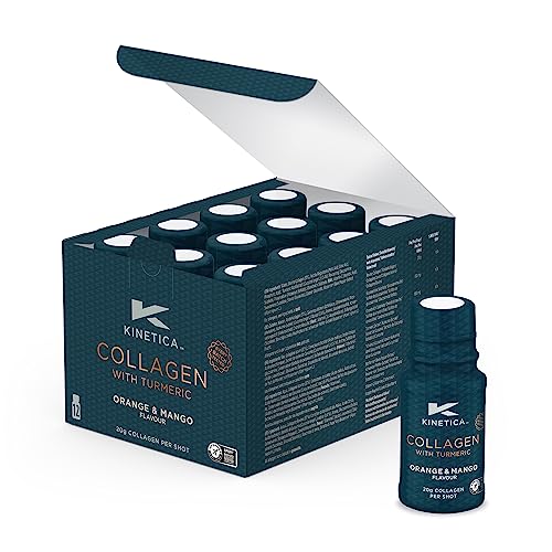 Kinetica Collagen with Turmeric (12-Pack) 20g Collagen & 50mg Vitamin C. Orange & Mango Flavour KineticaAu supplements