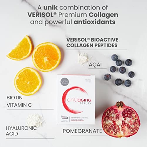 Unik Antiaging Beauty | Hydrolysed Collagen VERISOL (5 Clinical Studies) with Hyaluronic Acid UN 1K HEALTH & NUTRITIONUS supplements