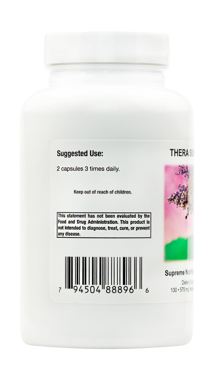 Supreme Nutrition Thera Supreme, 130 Pure Herbal Combination Vegetarian Capsules Supreme Nutrition ProductsAu supplements