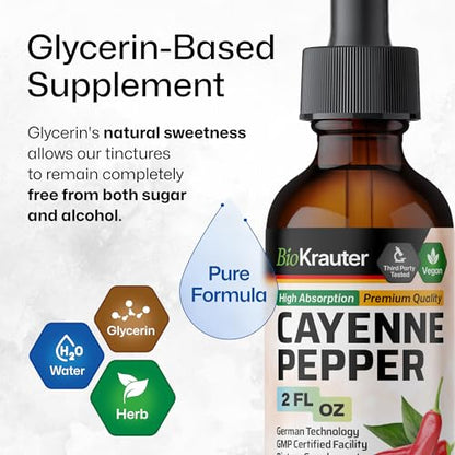 MAUWE HERBS Cayenne Pepper Supplement - Organic Cayenne Pepper Tincture MAUWE HERBSUS supplements