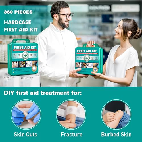 General Medi 360 Pieces Hardcase First Aid Kit - Comprehensive Large First Aid Box General MediUS supplements
