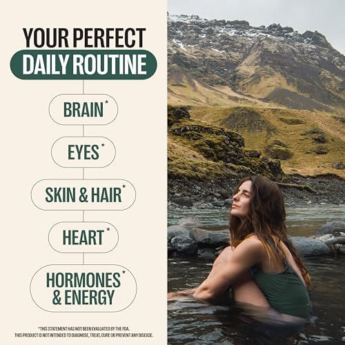 Orlo DHA Supplement 1000mg - 3X Absorption Natural Icelandic Nordic Omega 3 DHA & EPA for Brain & Eye Support – Vegan Fish Oil Alternative, No Fishy Aftertaste, 60 Easy-to-Swallow Mini Softgels OrloAu supplements