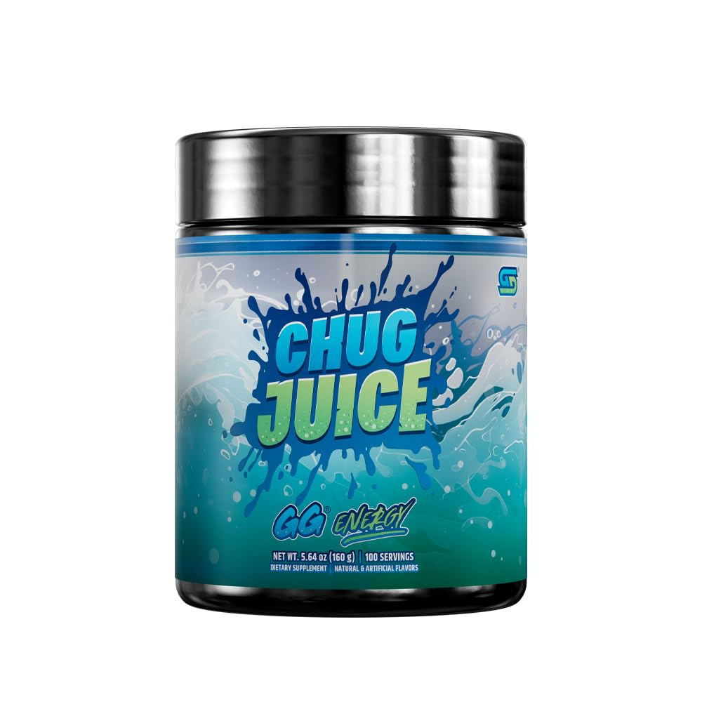Gamer Supps GG Energy - Chug Juice by LazarBeam (100 Servings) - Keto Friendly Gaming Energy and Nootropic Blend, Sugar Free + Organic Caffeine + Vitamins + Immune Support, Powder Drink Gamer SuppsAu supplements