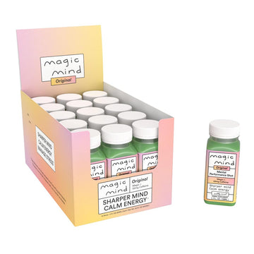 Magic Mind Energy And Focus Drink Shots - Stress Relieving, No Jitters, Ashwagandha, Vitamin B12, Vitamin C, Matcha Green Tea, Functional Mushrooms - 2 FL Oz (15 Pack) Magic MindAu supplements