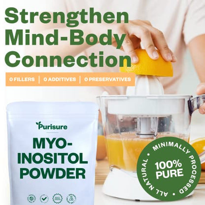 Purisure Myo-Inositol Powder, 250g, Fertility, Hormonal Balance and Ovarian Support PurisureUS supplements