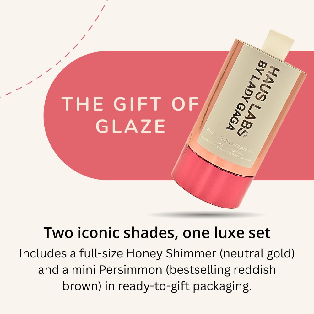 Haus Labs PHD Hybrid Innovation Plumping Lip Glaze Duo - Honey Shimmer Full Size & Persimmon Mini Haus LaboratoriesAu supplements