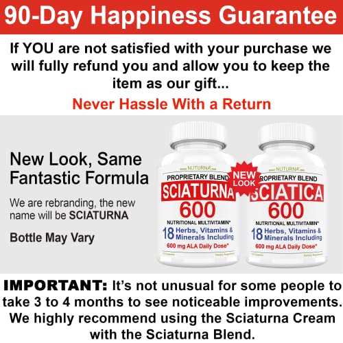 Sciatica Supplement with 600 mg Alpha Lipoic Acid - Sciatic Nerve Support NuturnaUS supplements
