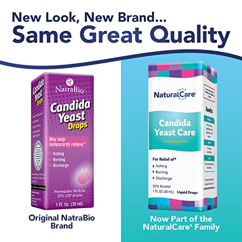 NaturalCare Candida Yeast Care Drops, Homeopathic Treatment Temporarily Relieves Symptoms Natra-BioAu supplements