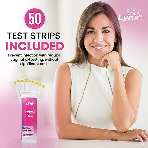 5-Minute Vaginal pH Test Kit for Women - 50 Premium-Quality Vaginal Heath pH Test Strips Included Leaping LynxAu supplements