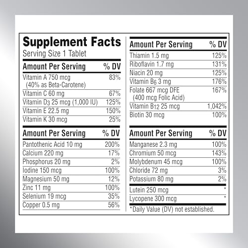 Centrum Silver Multivitamin for Adults 50 Plus, Multivitamin/Multimineral Supplement, Vitamin D3, B-Vitamins, Gluten Free CentrumAu supplements