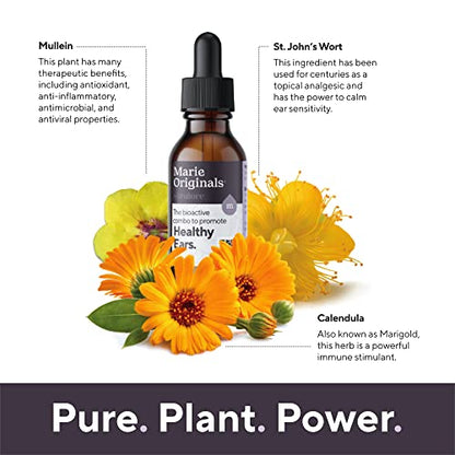 Organic Ear Oil for Earache Irritation, All Natural Eardrops for Infection Marie OriginalsUS supplements