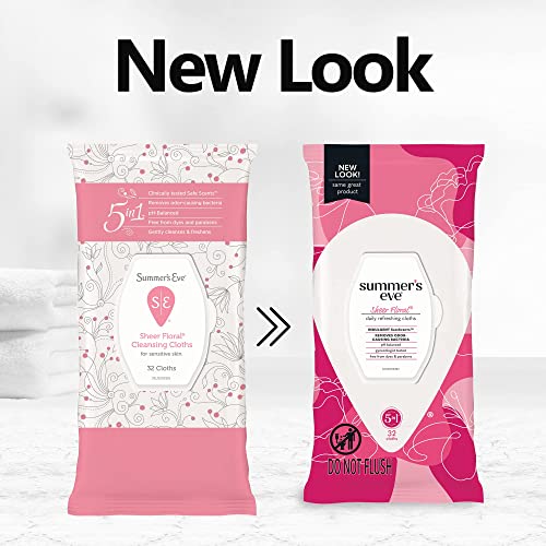 Summer's Eve Sheer Floral Daily Refreshing Feminine Wipes, Removes Odor, pH balanced Summer's EveAu supplements