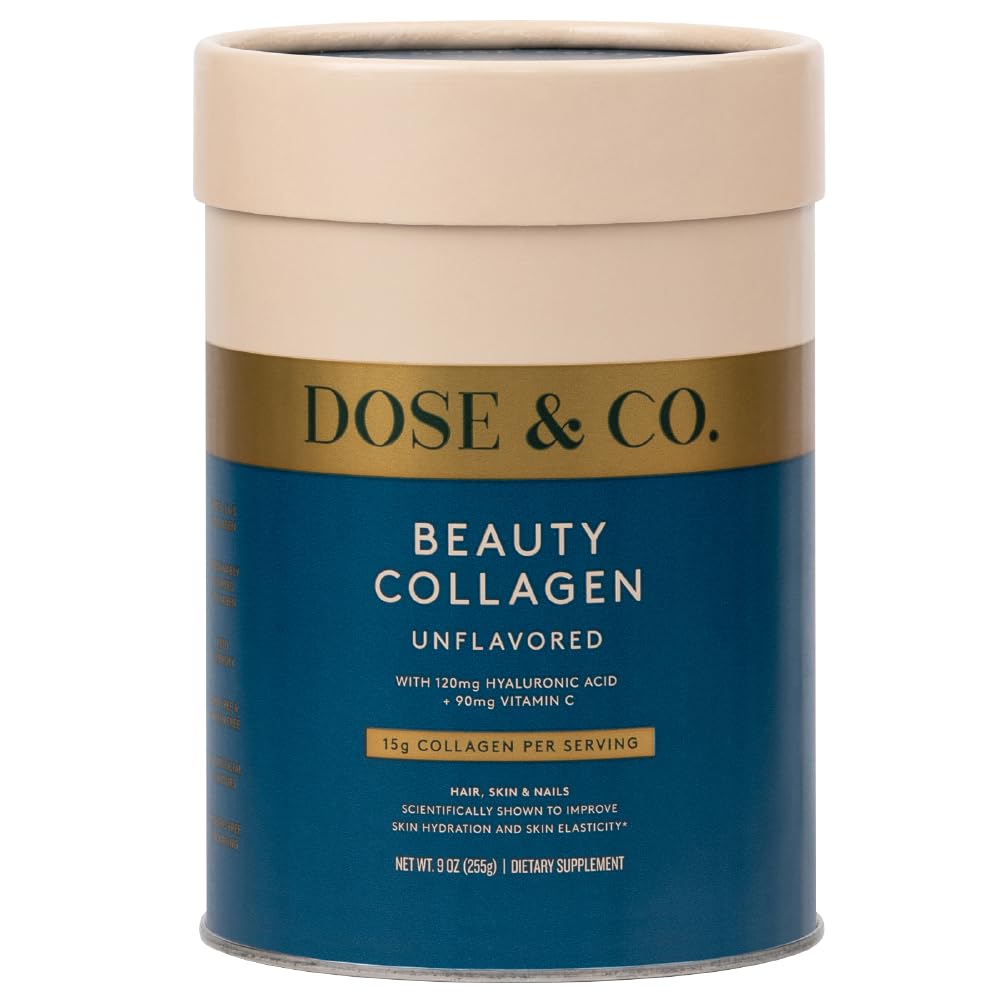 Dose & Co Beauty Collagen with Hyaluronic Acid and Vitamin C, Unflavoured - 255g Powder Supplement DOSE & COUS supplements