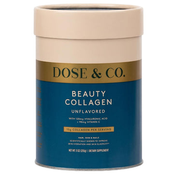 Dose & Co Beauty Collagen with Hyaluronic Acid and Vitamin C, Unflavoured - 255g Powder Supplement DOSE & COAu supplements