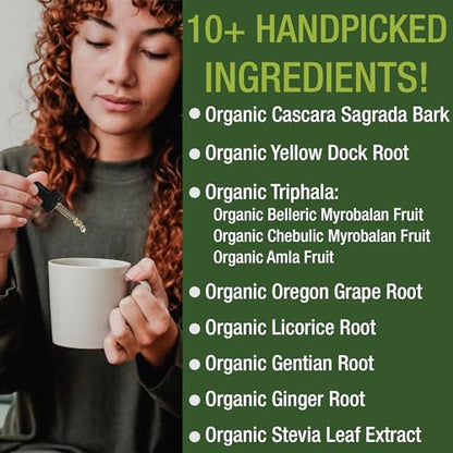 USDA Organic Colon Cleanse Liquid Drops. Vegan, Kosher Colon Cleanser & Detox Supplement Peak PerformanceUS supplements