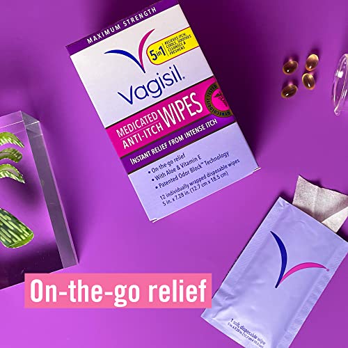 Vagisil Anti-Itch Medicated Feminine Intimate Wipes for Women, Maximum Strength, Gynecologist Tested VagisilAu supplements