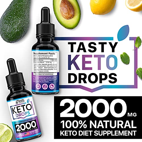 Keto Diet Drops with BHB Exogenous Ketones - Made in USA - Fat Burner & Appetite Suppressant KETO BIOLOGYUS supplements