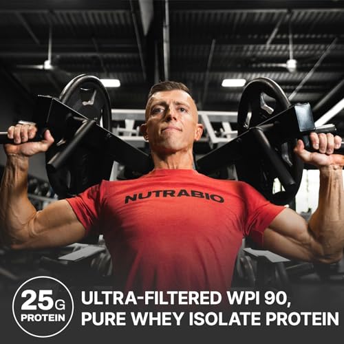 NutraBio Whey Protein Isolate Supplement – 25g of Protein Per Scoop with Complete NutraBioUS supplements