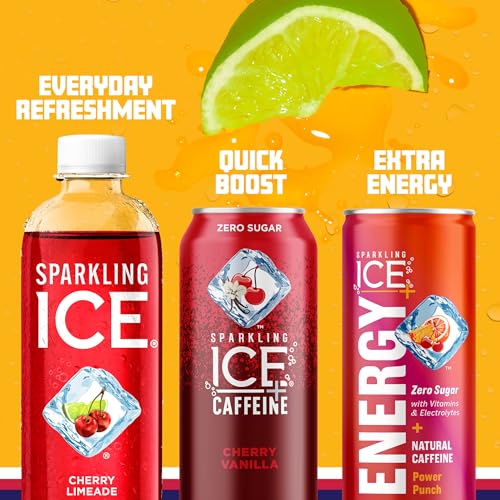 Sparkling Ice, Cherry Limeade Sparkling Water, Zero Sugar Flavored Water, with Vitamins Sparkling ICEUS supplements