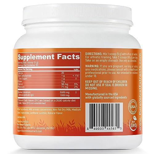 Pure Velvet Colostrum Powder for Gut Health, Bloating, Hair Growth, Immune Support Pure VelvetUS supplements