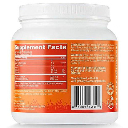 Pure Velvet Colostrum Powder for Gut Health, Bloating, Hair Growth, Immune Support Pure VelvetUS supplements