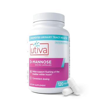 Szio+ Utiva D-Mannose 500mg Capsules – Naturally Flush The Bladder and Urinary Tract – UTI Avoidance – D Mannose Supplements for Women – Supports Urinary Tract Infection Treatments, 120 Capsules Szio+Au supplements