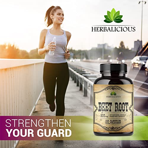 HERBALICIOUS Beet Root Capsules - Herbal Supplement for Athletic Performance HERBALICIOUSAu supplements