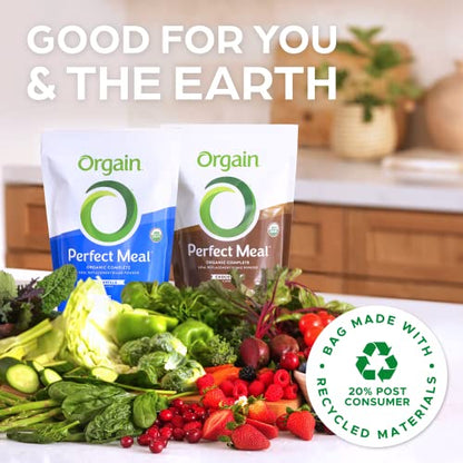 Orgain Organic Perfect Meal Replacement Protein Powder, Chocolate - 25g Plant Based OrgainUS supplements