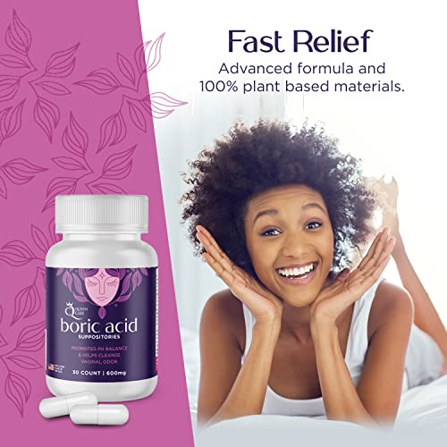 Queen Care - Boric Acid Suppositories, Boric Acid Suppositories for Feminine Care, Safe & All-Natural pH Queen CareAu supplements