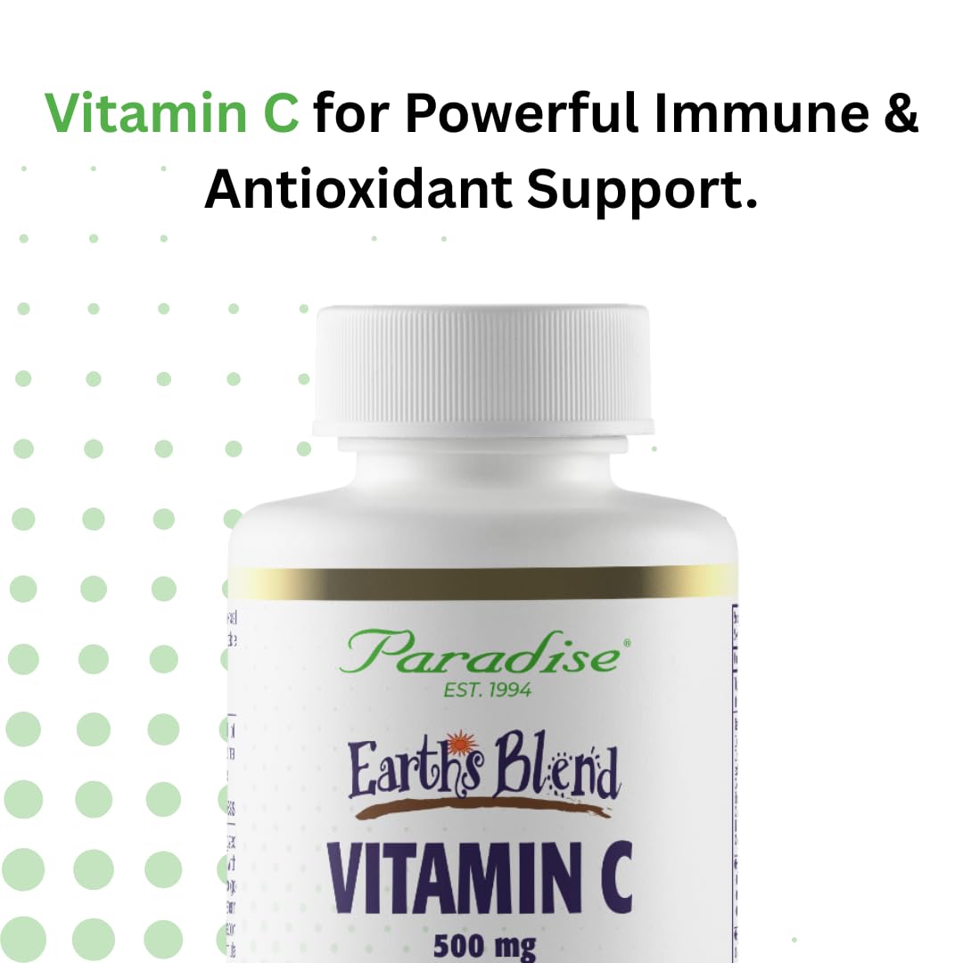 Paradise Herbs Earth's Blend Vitamin C with Nature's C and Adaptogens, Superfoods Base of Probiotics & Organic Alkalizing Greens, 90 Vegetarian Capsules Paradise HerbsAu supplements