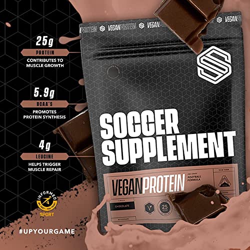 Soccer Supplement Vegan Protein Powder - 25g's of Protein per Serving, Chocolate Flavour SOCCER SUPPLEMENTAu supplements