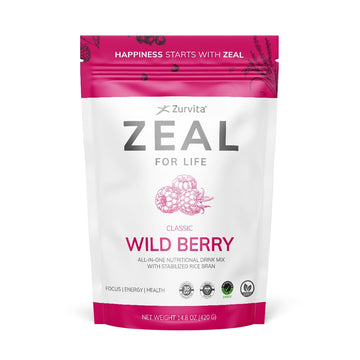 Zurvita - Zeal for Life 30-Day Wellness Bag - Wild Berry (Classic) - Nutritional Supplement for Vitality, Immunity, and Wellness - 420 Grams ZurvitaAu supplements