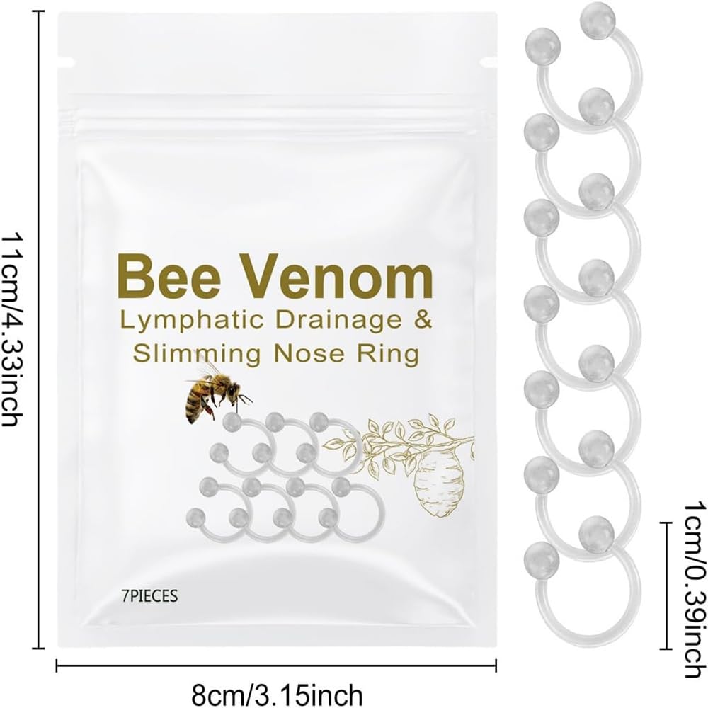 Bee Venom Lymphatic Drainage Nose Ring, Bee Venom Slimming Nose Ring, Bee Venom Lymphatic GenericAu supplements
