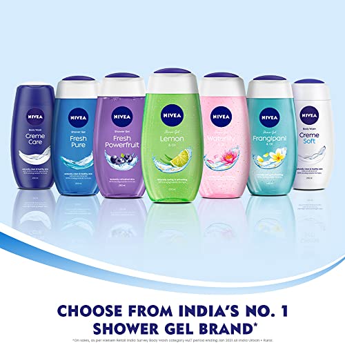 Nivea Bath Shower Water Lily Oil, 250 ML, Moisturizing Skin Cleanser with Oil Pearls and Water Lily Fragrance NIVEAAu supplements