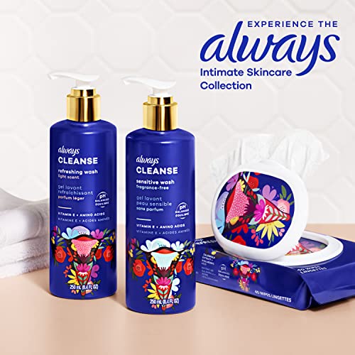 Always Cleanse Feminine Intimate Wash For Women, Ph Balanced For Sensitive Skin, Fragrance-Free AlwaysAu supplements