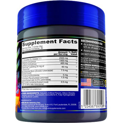 USN 3XT Max Pre-Workout Supplement Drink Mix Powder for Energy, Endurance and Pump USNUS supplements