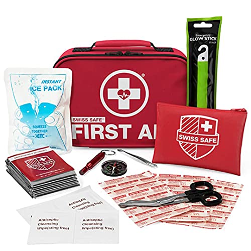 Swiss Safe 2-in-1 First Aid Kit (120 Piece) + Bonus 32-Piece Mini Kit Swiss SafeUS supplements
