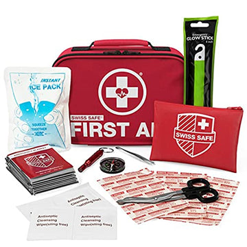 Swiss Safe 2-in-1 First Aid Kit (120 Piece) + Bonus 32-Piece Mini Kit Swiss SafeUS supplements