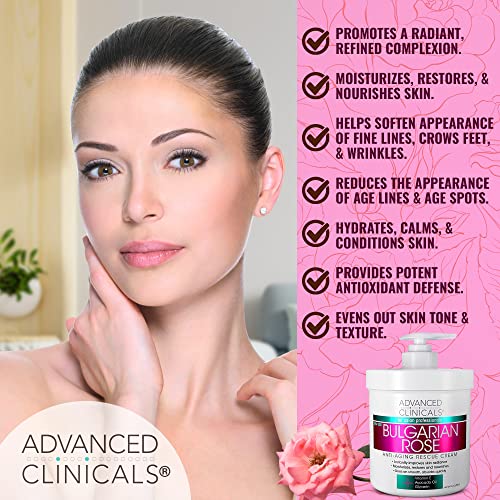 Advanced Clinicals Bulgarian Rose Anti Aging Vitamin E Moisturizer Body Lotion & Face Advanced ClinicalsUS supplements