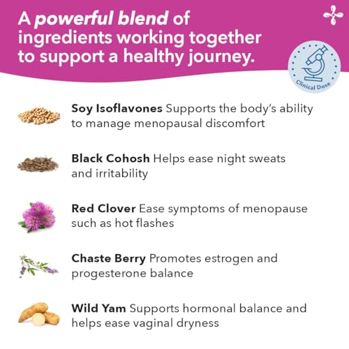 Pausitivi-T - Menopause Support Supplement - Powerful Relief for Hot Flashes, Hormone Imbalance & Night Sweats - Nourishes Tissue - Sage, Chasteberry, Soy Isoflavones & Black Cohosh - 60 Capsules LifeSeasonsAu supplements