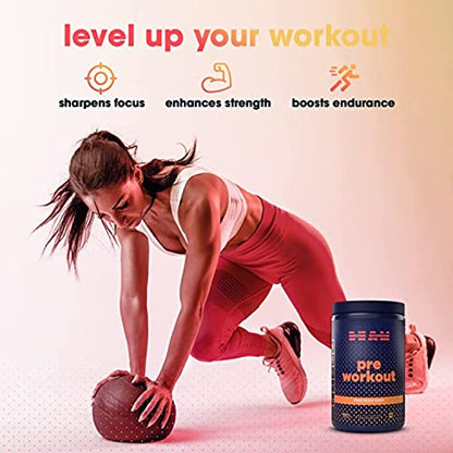 BEAM Pre-Workout Powder | Vegan Energy Booster Powdered Drink with All-Natural BEAMUS supplements