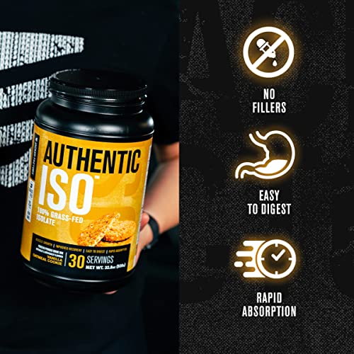 Authentic ISO Grass Fed Whey Protein Isolate Powder - Low Carb, Non-GMO Muscle Jacked FactoryUS supplements